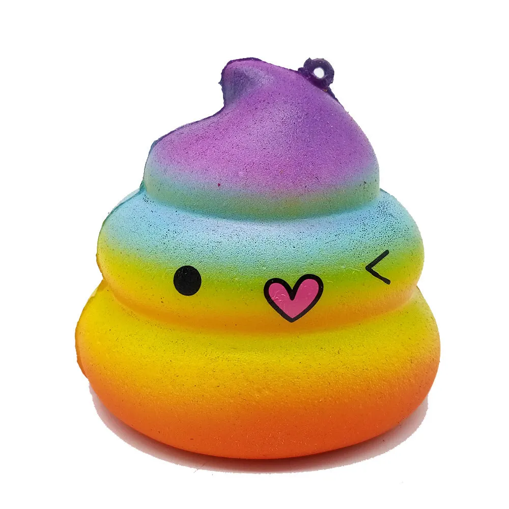 Slow Rebound Decompression Poop Starry Sky Poop Colorful Pu Squishy Toys Relieve Stress