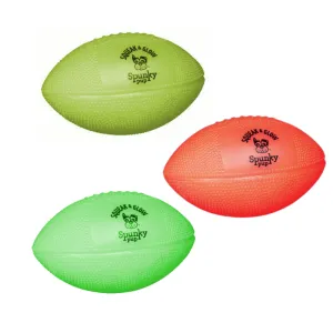 Squeak and Glow Rubber Football Dog Toy