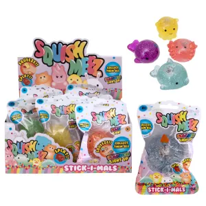 Squish Meez Stick-I-Mals Light Up Squeezable Animal Toy