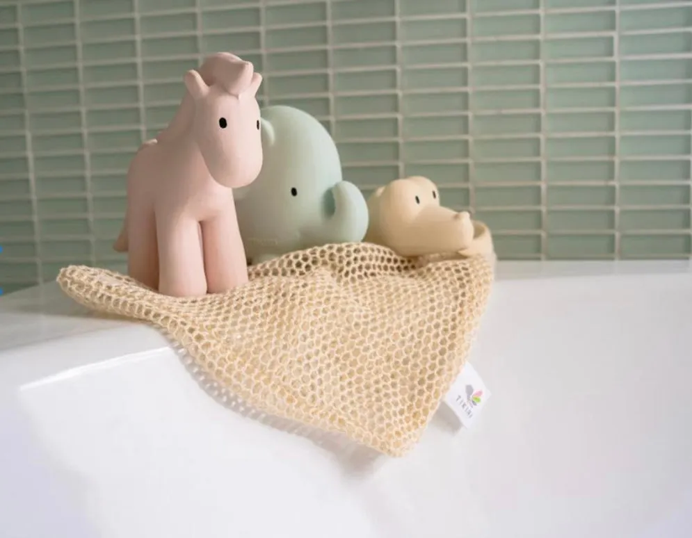 Tikiri Bath Toy Play Set 3 I Pastel