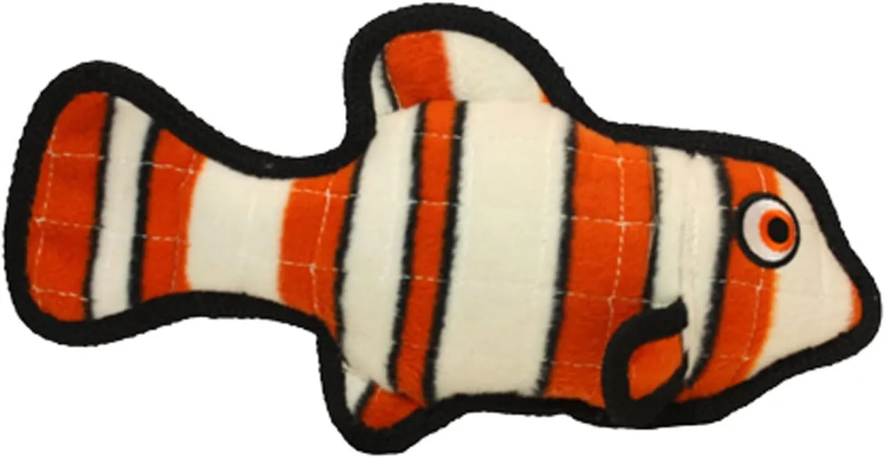 Tuffy Dog Toys Jr. Orange Ocean Fish, Dog Toy