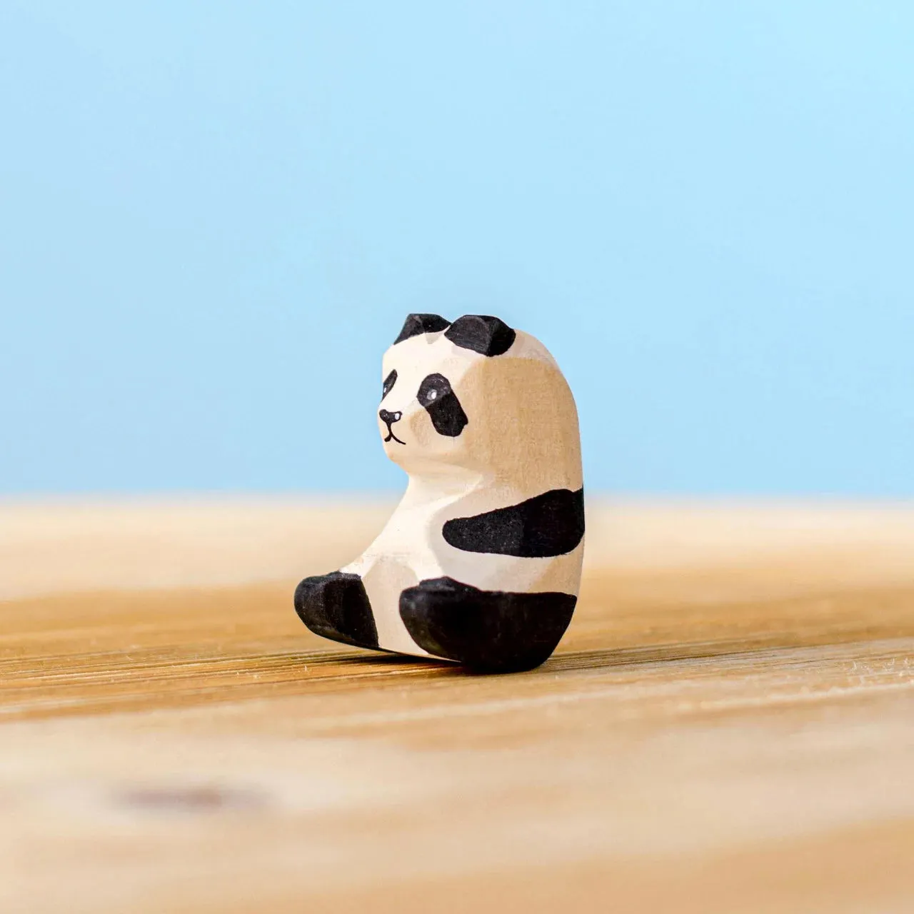 Wooden Panda Bear Cub - Sitting