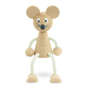 Wooden Sitting Mouse - Bentley