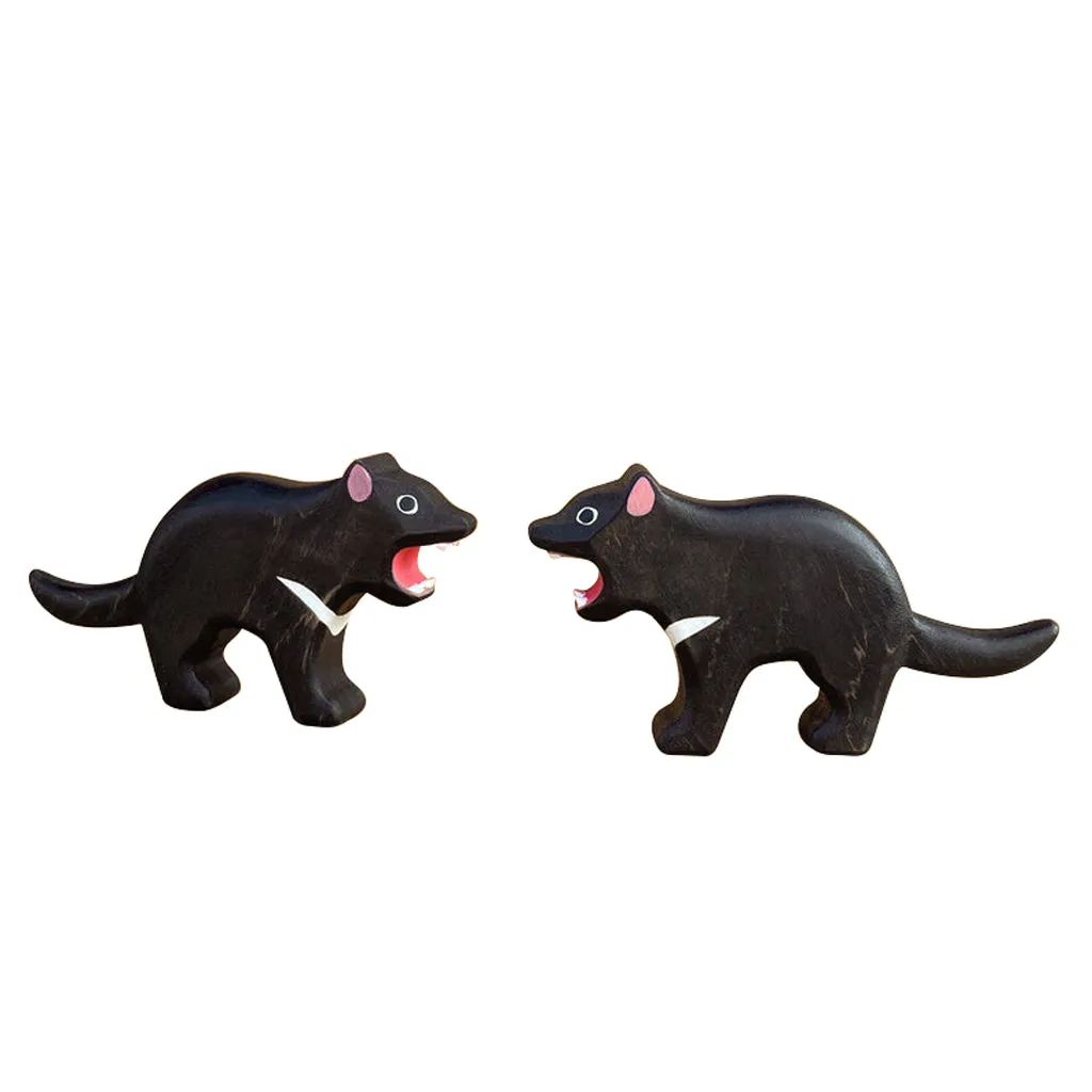 Handcrafted Tasmanian Devil Wooden Sculpture