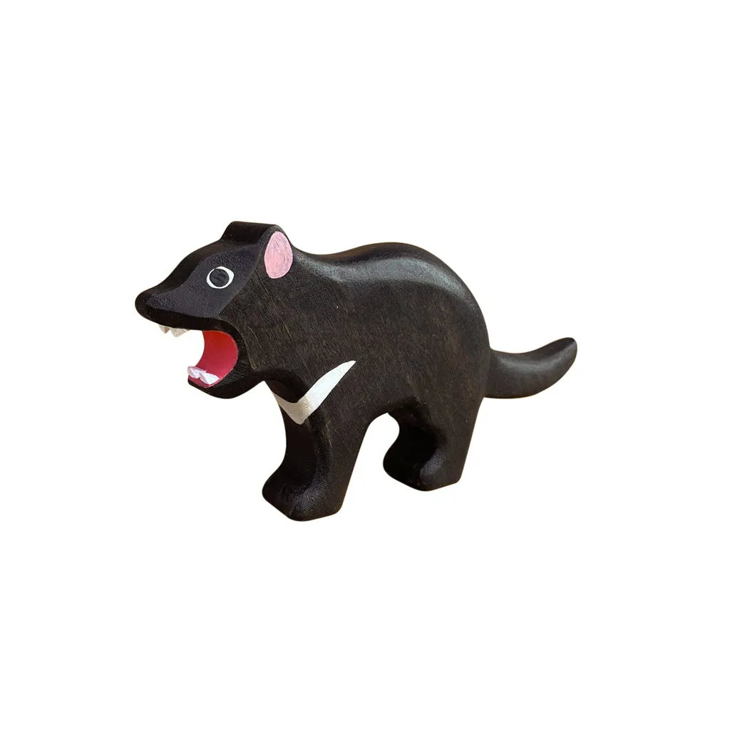 Handcrafted Tasmanian Devil Wooden Sculpture