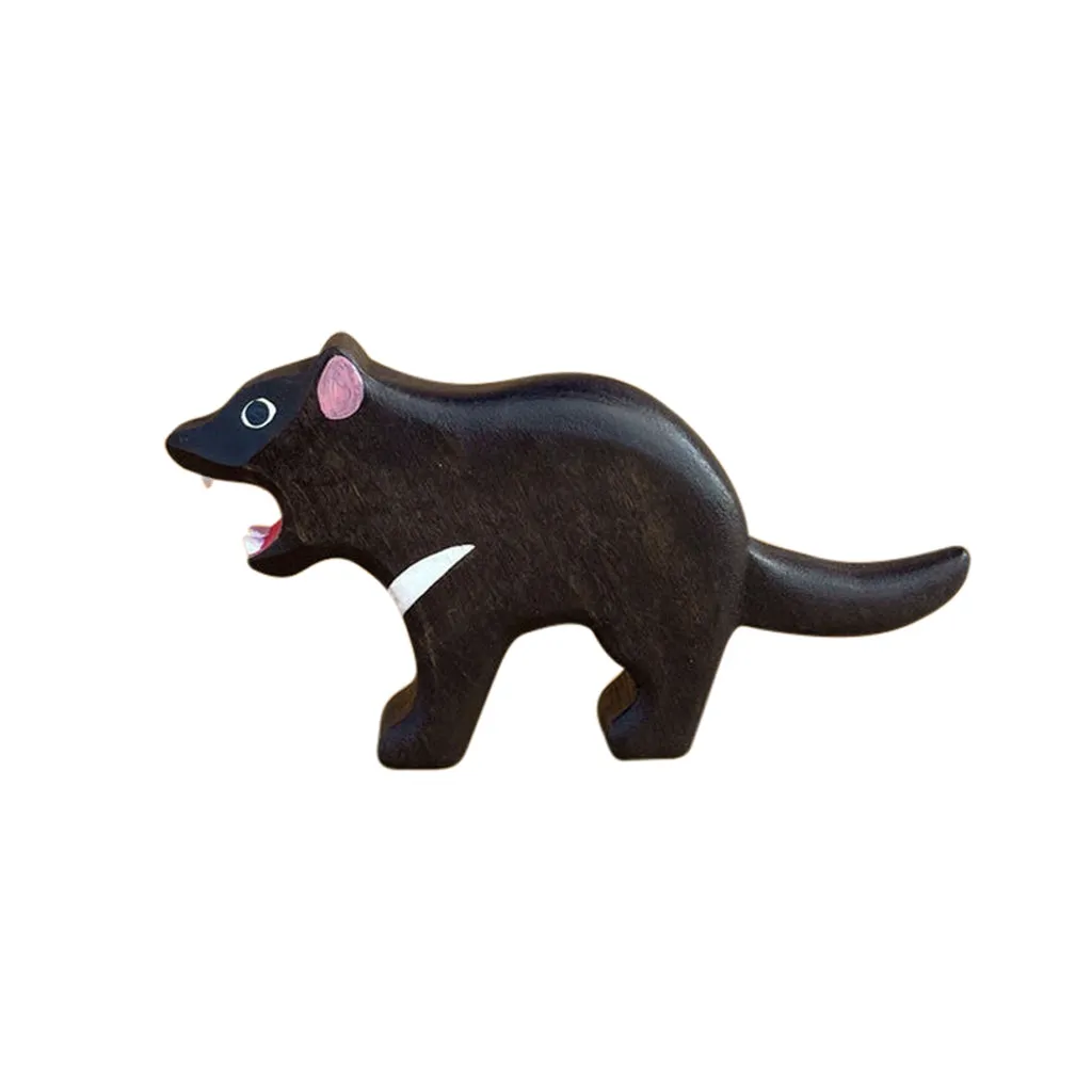 Handcrafted Tasmanian Devil Wooden Sculpture