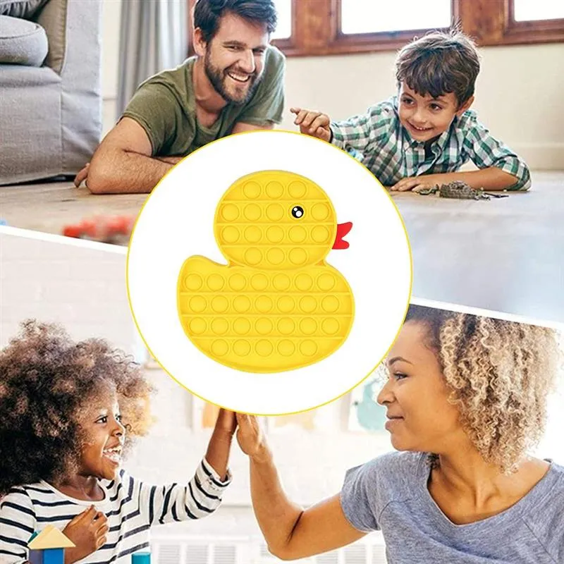 Yellow Duck Fidget Stress Relief Bubble Press Toy