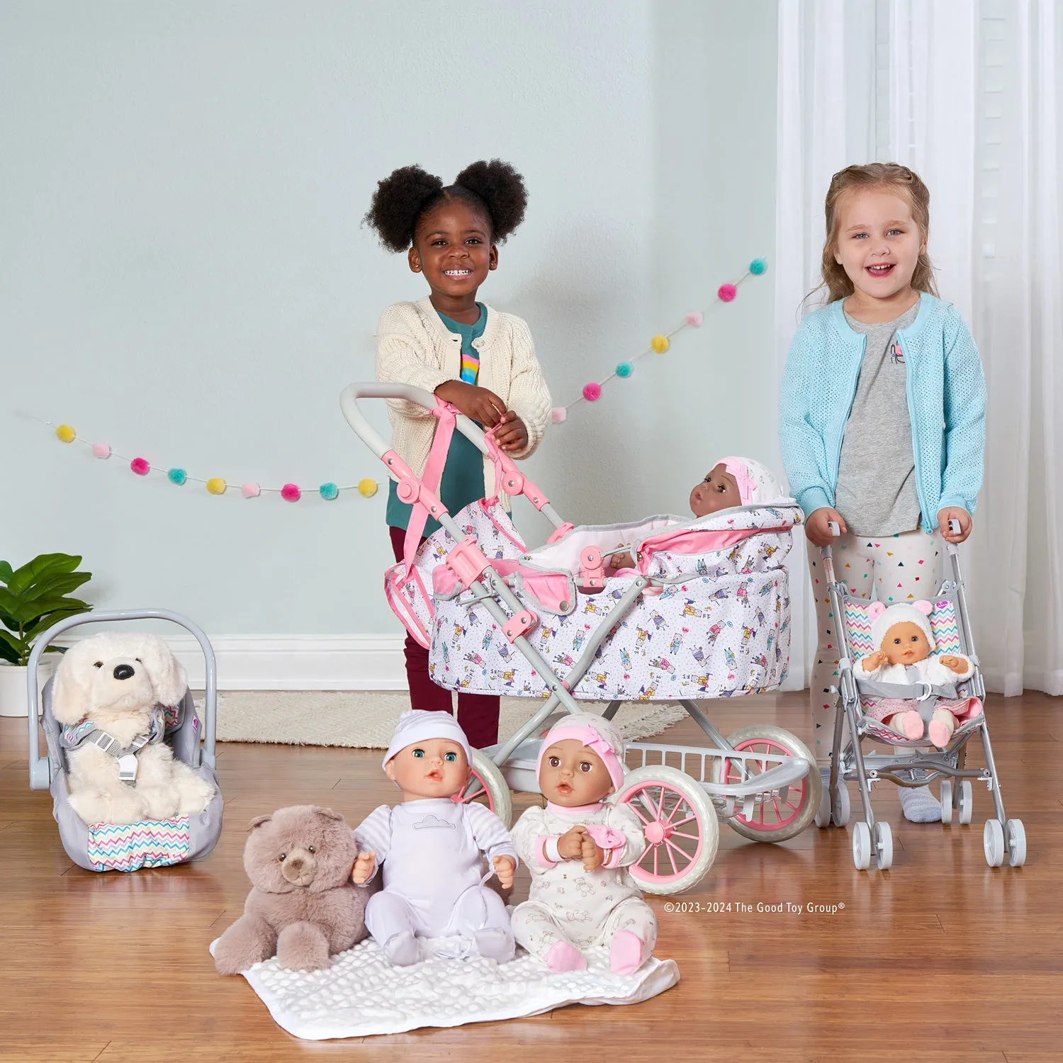 Zig Zag Rainbow Umbrella Stroller